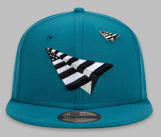 Paper Planes Shark Teal Crown 9Fifty Snapback Hat