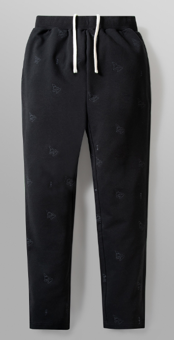 Paper Planes Stencil Slim Fit EMB Sweatpants Black