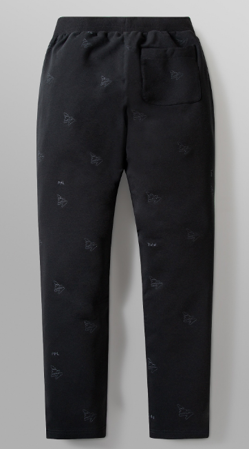 Paper Planes Stencil Slim Fit EMB Sweatpants Black