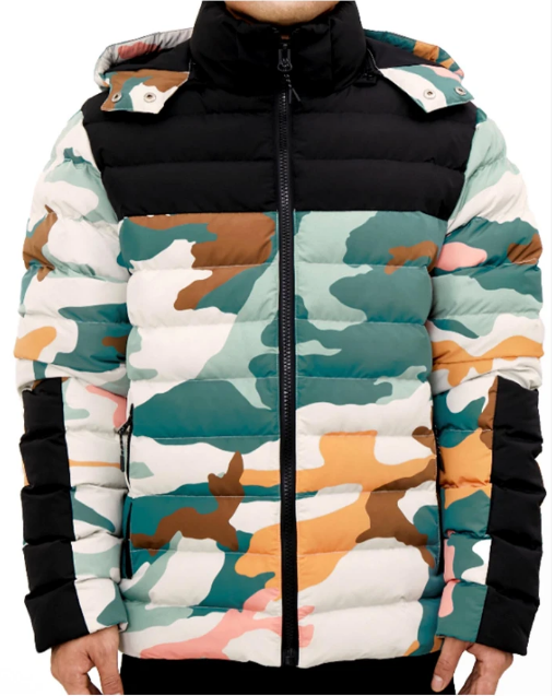 Roku Studio Worldwide Camo Bubble Jacket