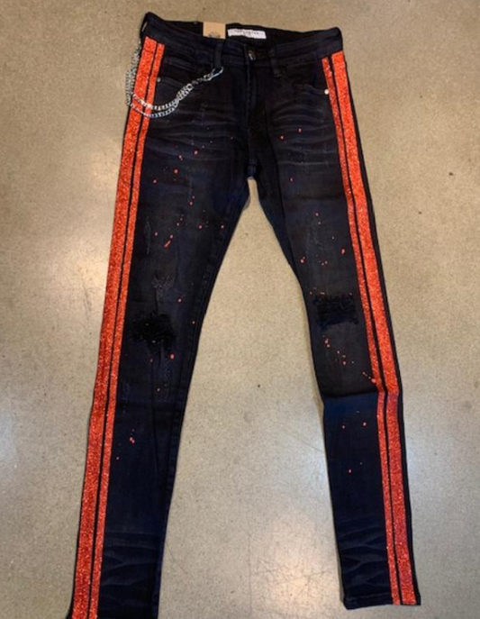 Reelistik Red Glitter Denim RST-4082