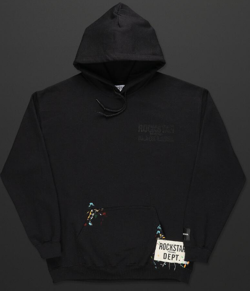 Rockstar Cassian Black Graphic Hoodie