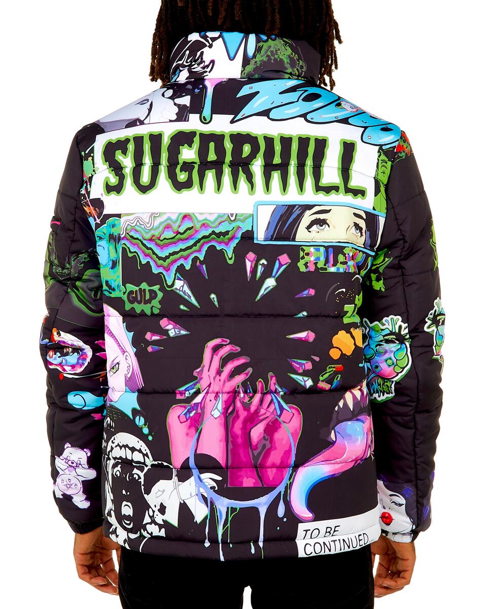 Sugar Hill Psycho Puffer Jacket (Black-White)