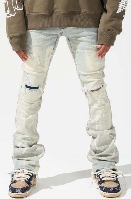 Serenede Sulfur Stacked Jeans