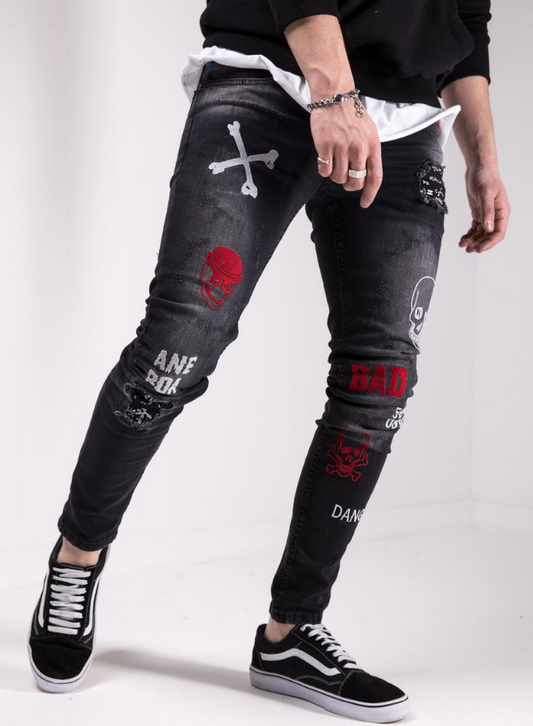 Sernes Rebels Tattoo Skinny Jeans