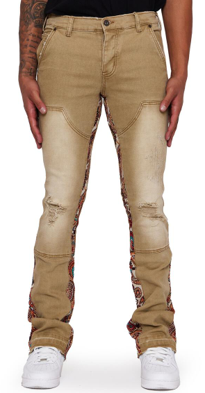 Valabasas Alpha Denim Khaki Jacquard