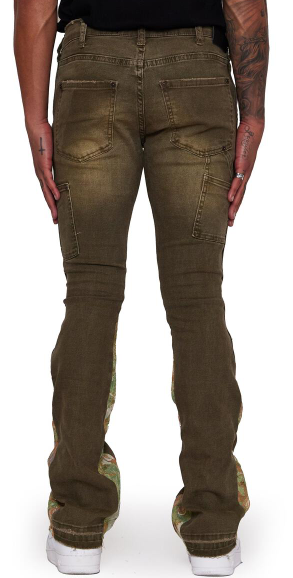 Valabasas Alpha Denim Olive Jacquard