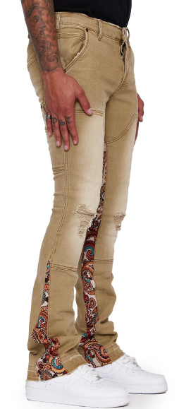 Valabasas Alpha Denim Khaki Jacquard